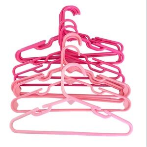 Children’s plastic hangers girls pink closet toddler baby nursery lot organize